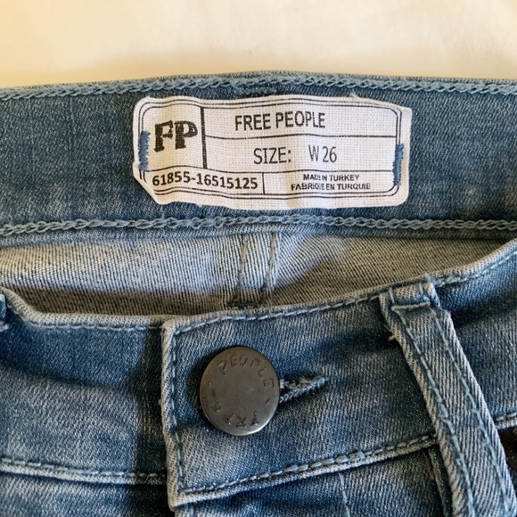 NWOT Free People Skinny Button up Jeans - Picture 6 of 8